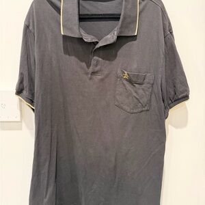 Original Penguin Charcoal Polo with Yellow Accents